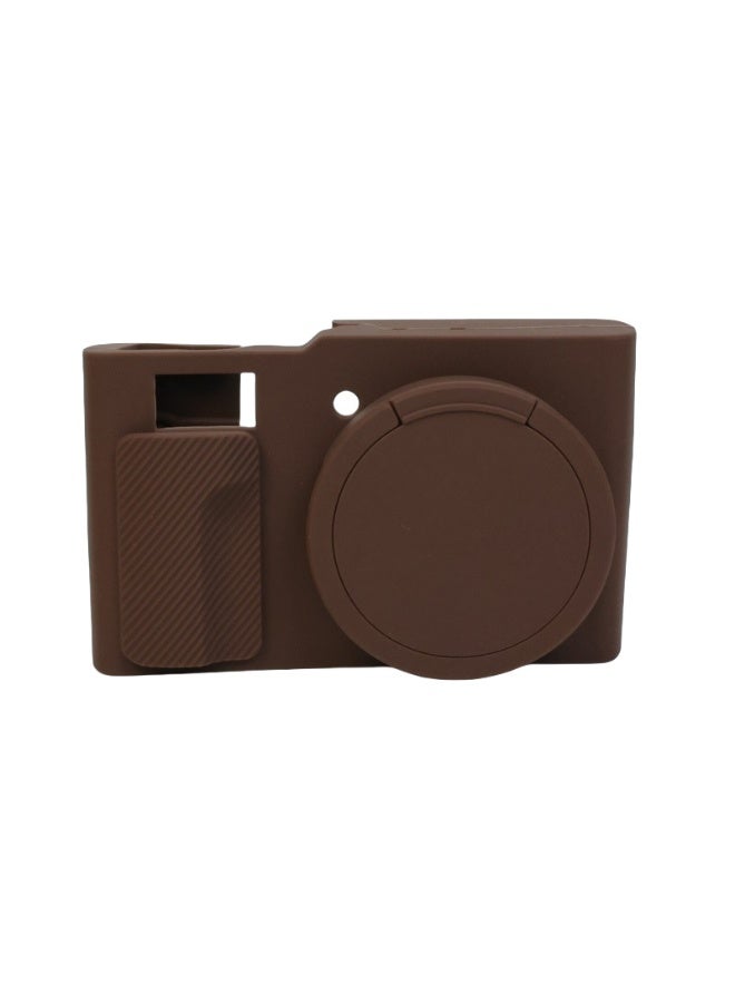 Lumix Premium Soft Silicone Protective Case with Removable Lens Cover for Panasonic zs99-tz99 Digital Camera - Washable, Lightweight, and Stylish Protection (Brown) - Image 2